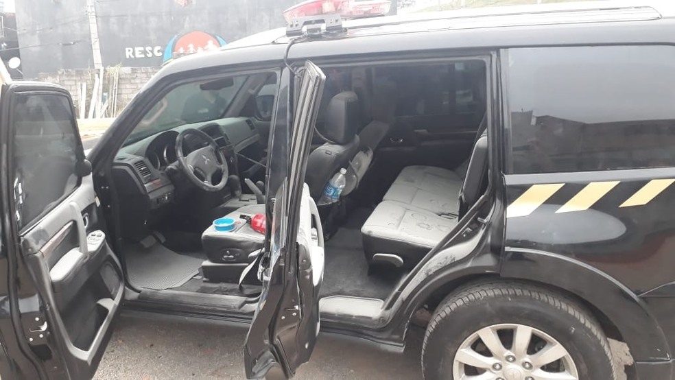 Carro usado no roubo de ouro no Aeroporto de Cumbica â?? Foto: DivulgaÃ§Ã£o/PolÃ­cia 