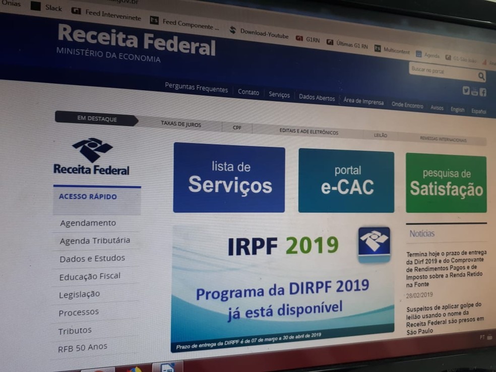 Imposto de Renda 2019 â?? Foto: Fernanda Zauli/G1