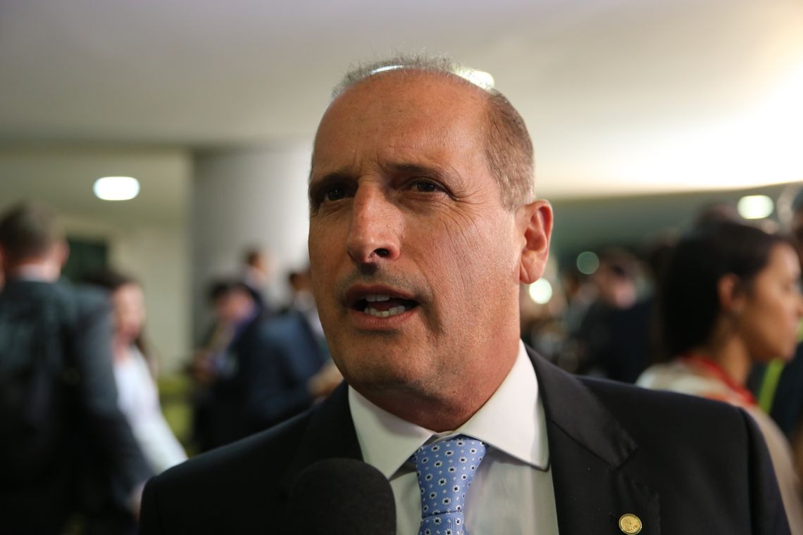 BrasÃ­lia  - Entrevista com o deputado Onyx Lorenzoni durante a votaÃ§Ã£o do impeachment da presidente Dilma Rousseff (Valter Campanato/AgÃªncia Brasil)