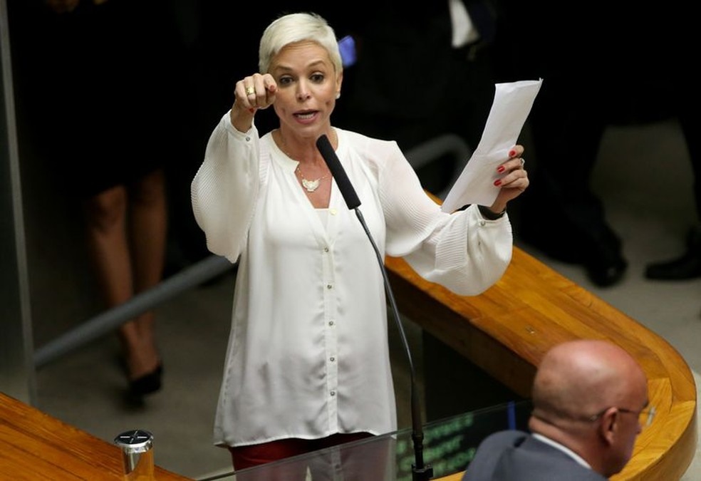 A deputada federal Cristiane Brasil (PTB-RJ) em sessão na Câmara  (Foto: Wilson Dias/Agência Brasil)