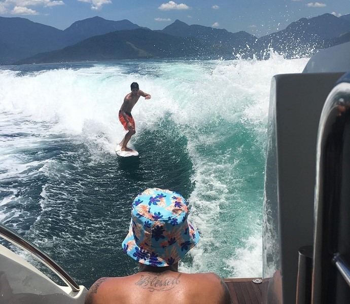 Gabriel Medina e Neymar, wakeboard (Foto: Reprodução / Instagram)