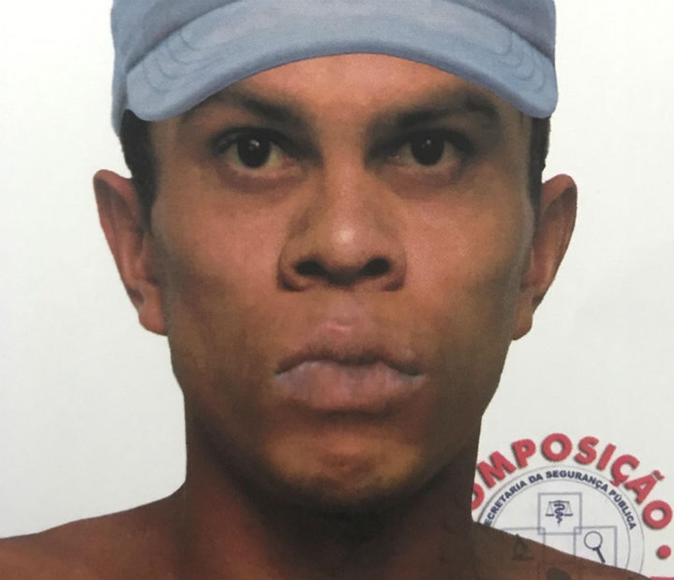 Retrato falado de um dos suspeitos de estuprar e roubar mulher em Salvador (Foto: Divulgação/Polícia Civil)