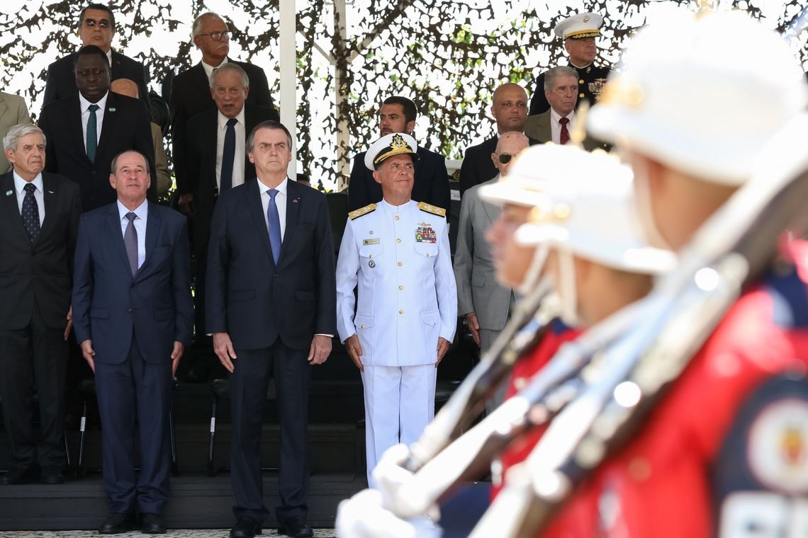 Presidente da RepÃºblica, Jair Bolsonaro, durante cerimÃ´nia alusiva ao AniversÃ¡rio do Corpo de Fuzileiros NavaisMarcos CorrÃªa/PR