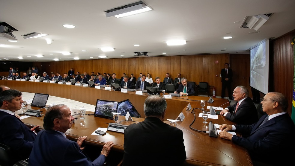 O presidente Michel Temer, durante reuniÃ£o ministÃ©rial no PalÃ¡cio do Planalto â?? Foto: Marcos CorrÃªa/PresidÃªncia da RepÃºblica