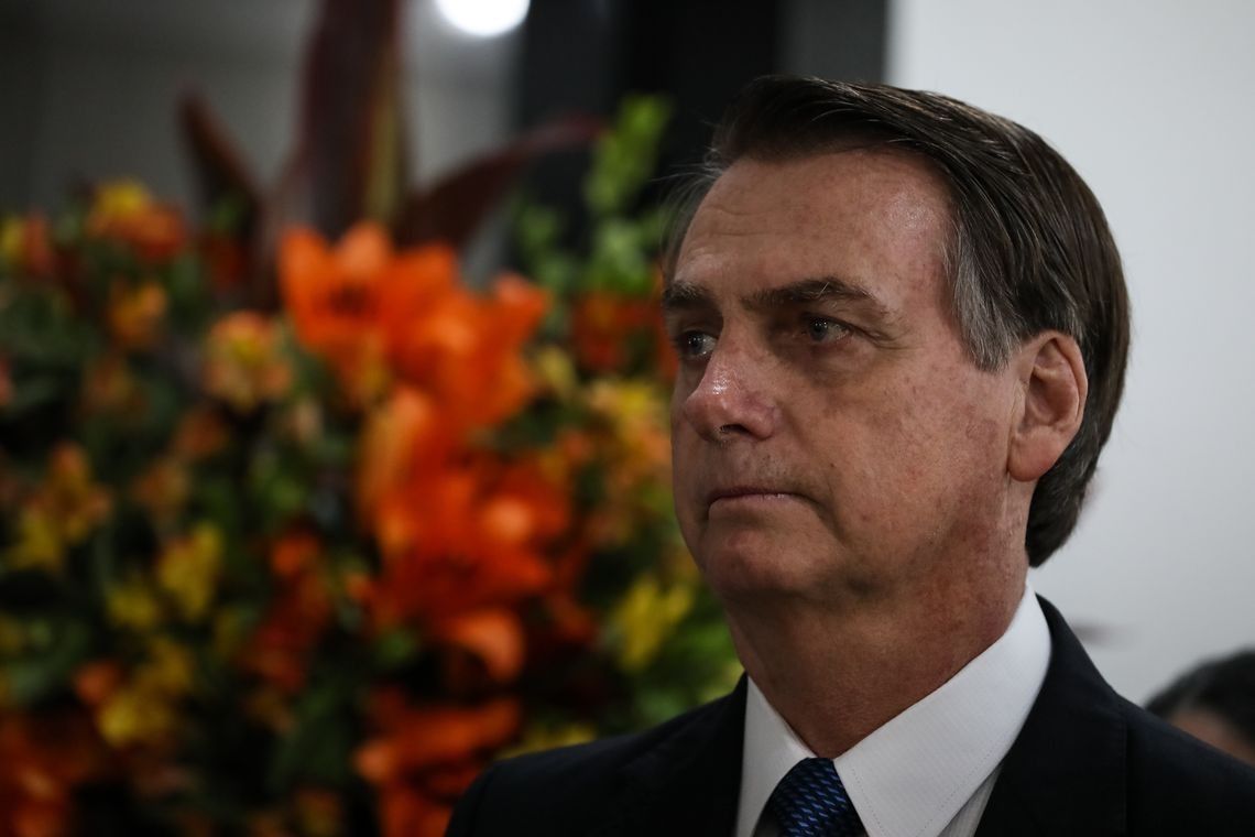 Presidente da RepÃºblica, Jair Bolsonaro, durante homenagem recebida por ocasiÃ£o de seu aniversÃ¡rio.