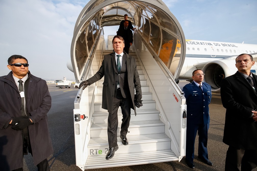 Jair Bolsonaro desembarcou na SuÃ­Ã§a nesta segunda-feira (21) para participar do FÃ³rum EconÃ´mico Mundial â?? Foto: Alan Santos/PresidÃªncia da RepÃºblica