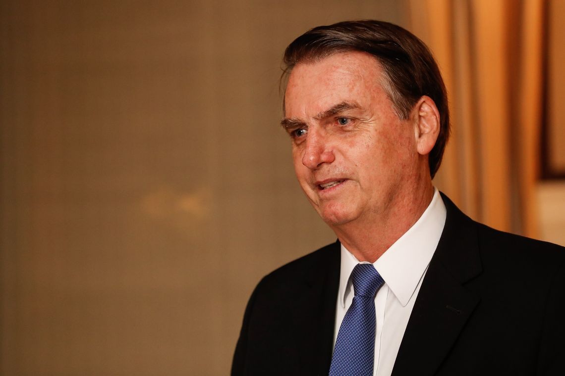 Presidente da RepÃºblica Jair Bolsonaro durante jantar com formadores de opiniÃ£o, em Washington (EUA)