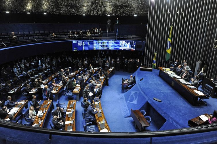 PlenÃ¡rio do Senado Federal durante sessÃ£o deliberativa ordinÃ¡ria. 