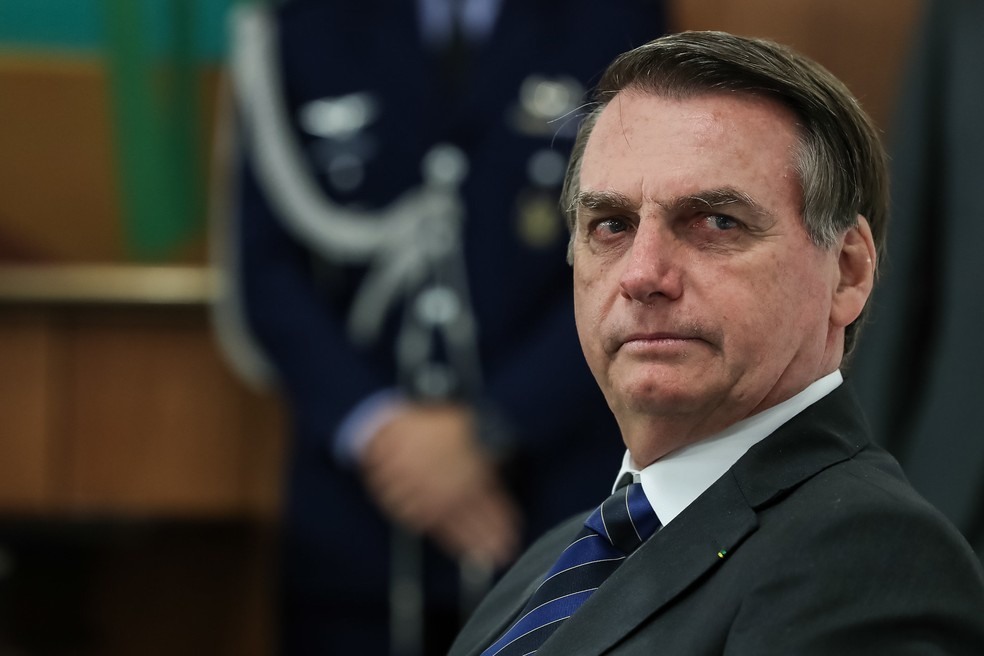 O presidente Jair Bolsonaro durante reuniÃ£o com executivos de empresas no PalÃ¡cio do Planalto nesta quinta-feira (22)  â?? Foto: Marcos CorrÃªa/PR