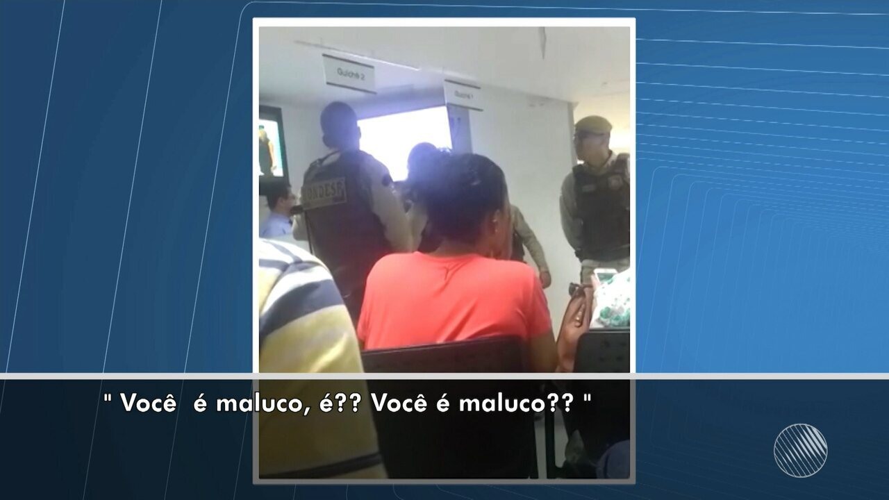 Resultado de imagem para Na Bahia, PMs dão voz de prisão a recepcionista de hospital que solicitou documentos de policial ferido; vídeo Um PM que fazia rondas com o grupo foi baleado no pé momentos antes de chegar no hospital.