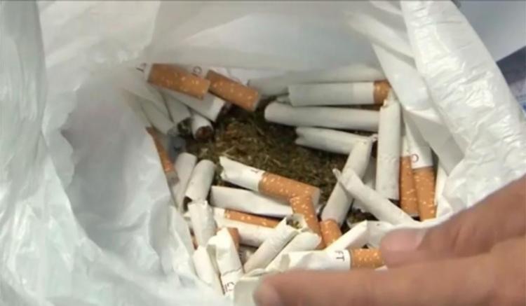 Maconha estava escondida dentro de cigarro levado para preso - Foto: Reprodução | TV Bahia