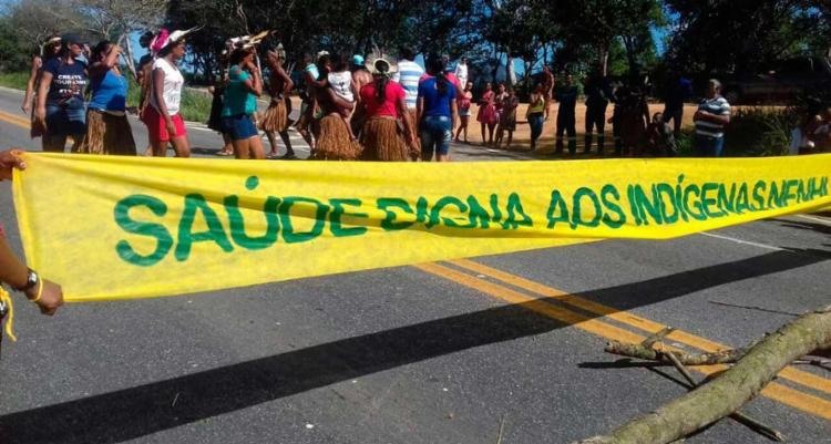 Os indígenas reivindicam melhorias no transporte, saúde e educação do povoado - Foto: Divulgação | PRF