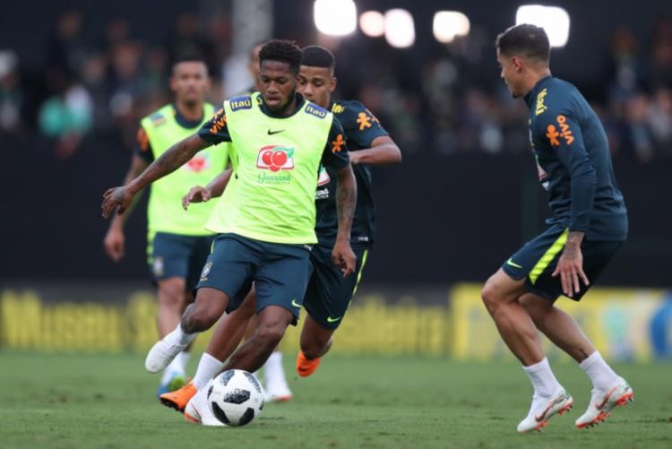 Jogador Fred estÃ¡ com a seleÃ§Ã£o brasileira em Londres, onde se prepara para a Copa - Foto: Lucas Figueiredo | CBF