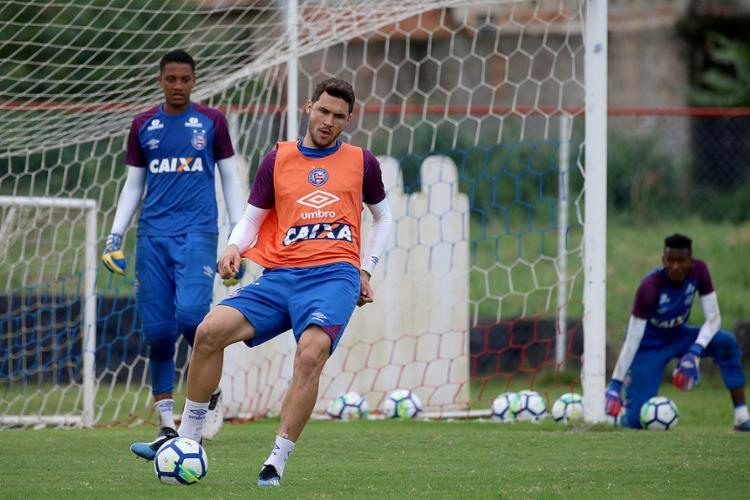 Zagueiro Tiago retorna de suspensÃ£o e encara o Colorado - Foto: Felipe Oliveira l EC Bahia