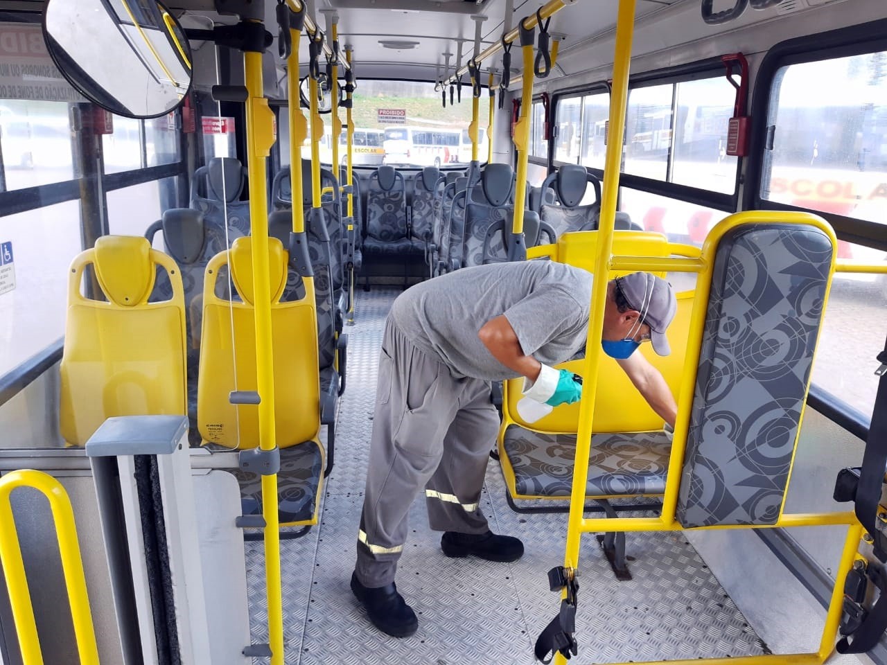 Empresas de ônibus anunciam ações contra o coronavírus