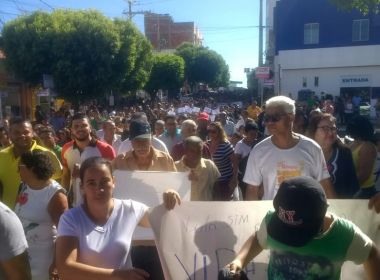 Guanambi: Moradores protestam contra construÃ§Ã£o de barragem de rejeitos