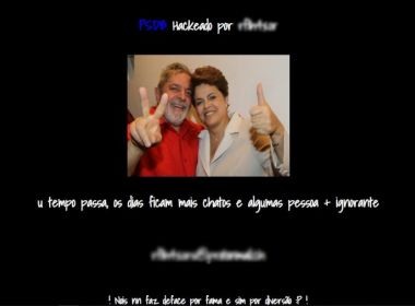 Site do PSDB Ã© hackeado e mostra foto de Lula e Dilma