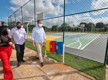 Rui vistoria etapa concluída das obras de macrodrenagem em Lauro de Freitas