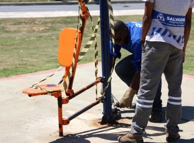 Equipamentos da Praça do Imbuí são removidos para manutenção após vandalismo