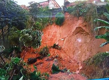 Deslizamento de terra Ã© registrado na Ladeira do Luso