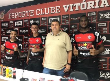 Matheus Manga, Marciel e DedÃ© sÃ£o apresentados pelo VitÃ³ria