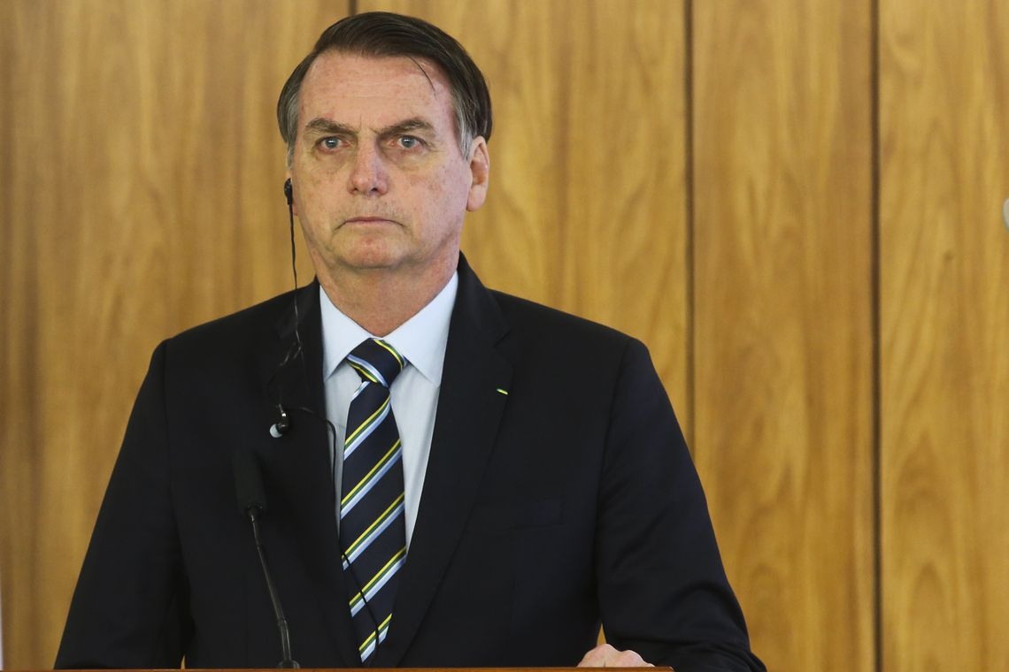 O presidente Jair Bolsonaro recebe o presidente do Paraguai, Mario Abdo BenÃ­tez, no PalÃ¡cio do Planalto, em BrasÃ­lia.