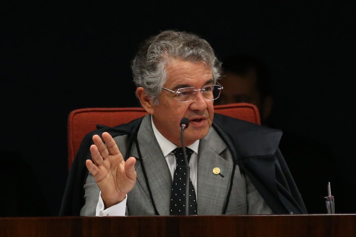 BrasÃ­lia - O ministro do STF, Marco AurÃ©lio Mello durante reuniÃ£o para julgar o inquÃ©rito  em que o senador AÃ©cio Neves Ã© acusado de corrupÃ§Ã£o passiva e obstruÃ§Ã£o de JustiÃ§a