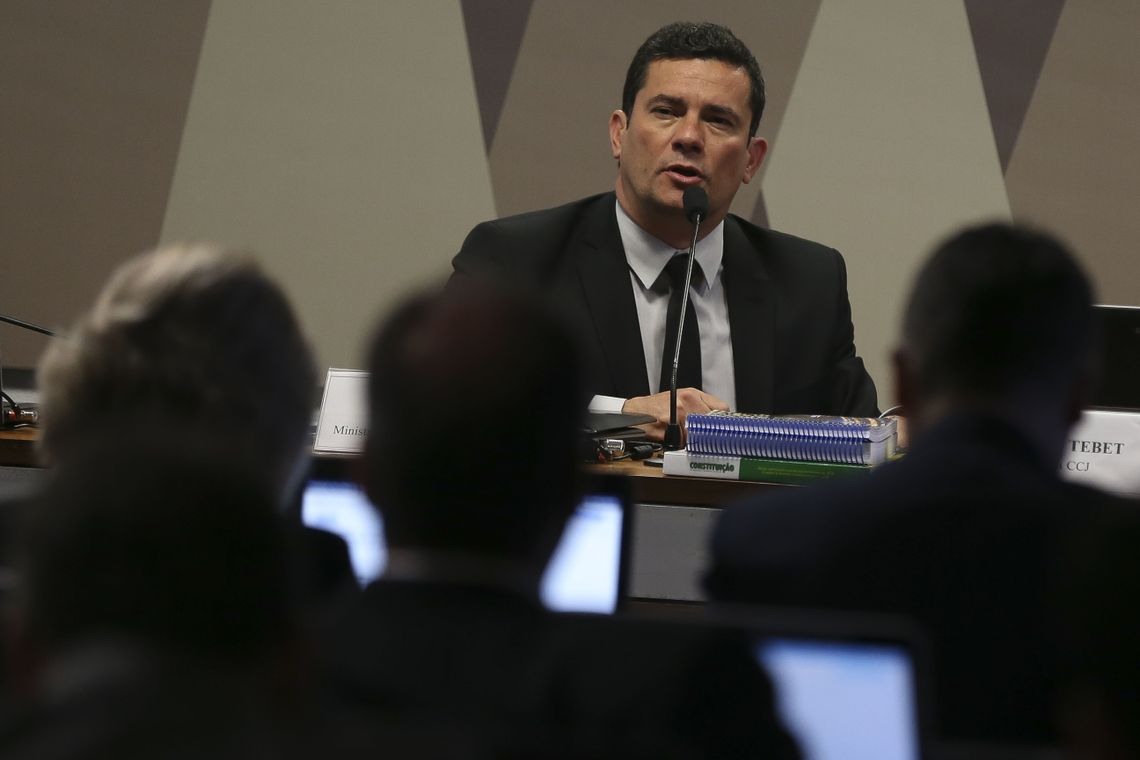 O ministro da JustiÃ§a e SeguranÃ§a PÃºblica, SÃ©rgio Moro, participa de reuniÃ£o na ComissÃ£o de ConstituiÃ§Ã£o e JustiÃ§a do Senado Federal, para falar sobre o pacote anticrime e da atuaÃ§Ã£o do MinistÃ©rio da JustiÃ§a e SeguranÃ§a PÃºblica.