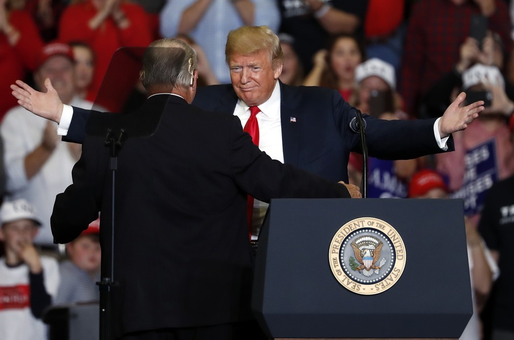 Trump participa de comÃ­cio em Cape Girardeau, Missouri, nesta segunda â?? Foto: AP/Jeff Roberson