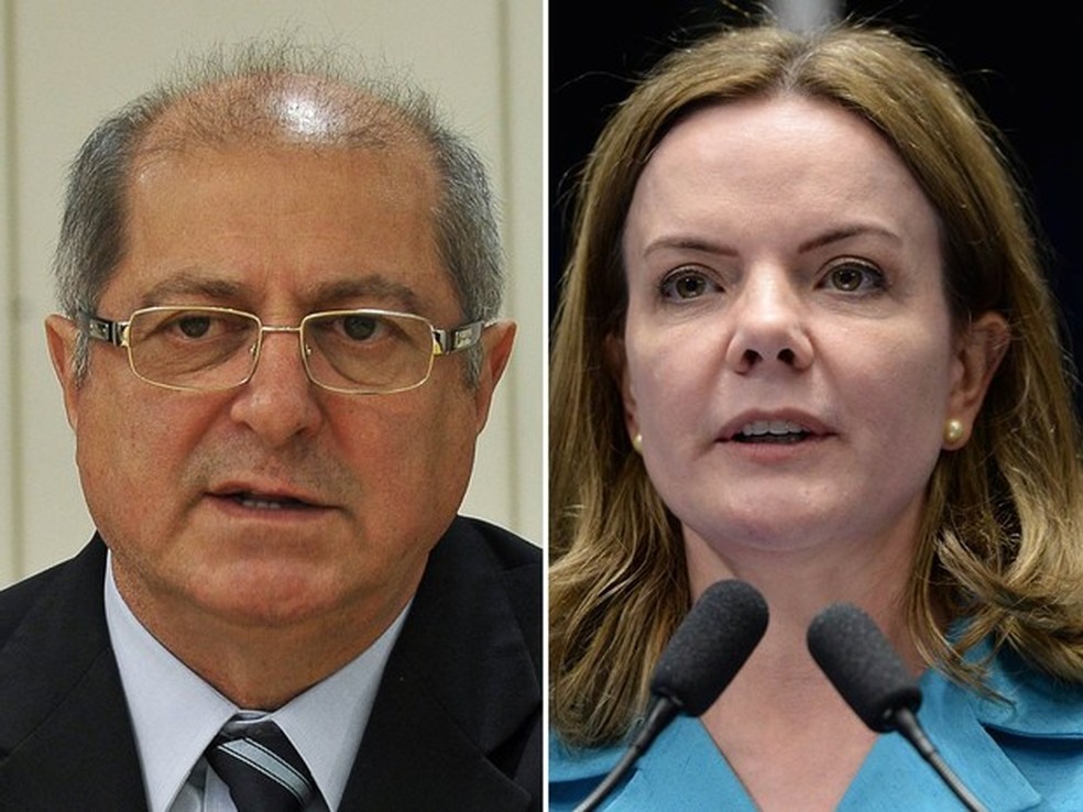 O ex-ministro do Planejamento Paulo Bernardo e a senadora Gleisi Hoffman (PT-PR) (Foto: Valter Campanato/Agência Brasil; Jefferson Rudy/Agência Senado)