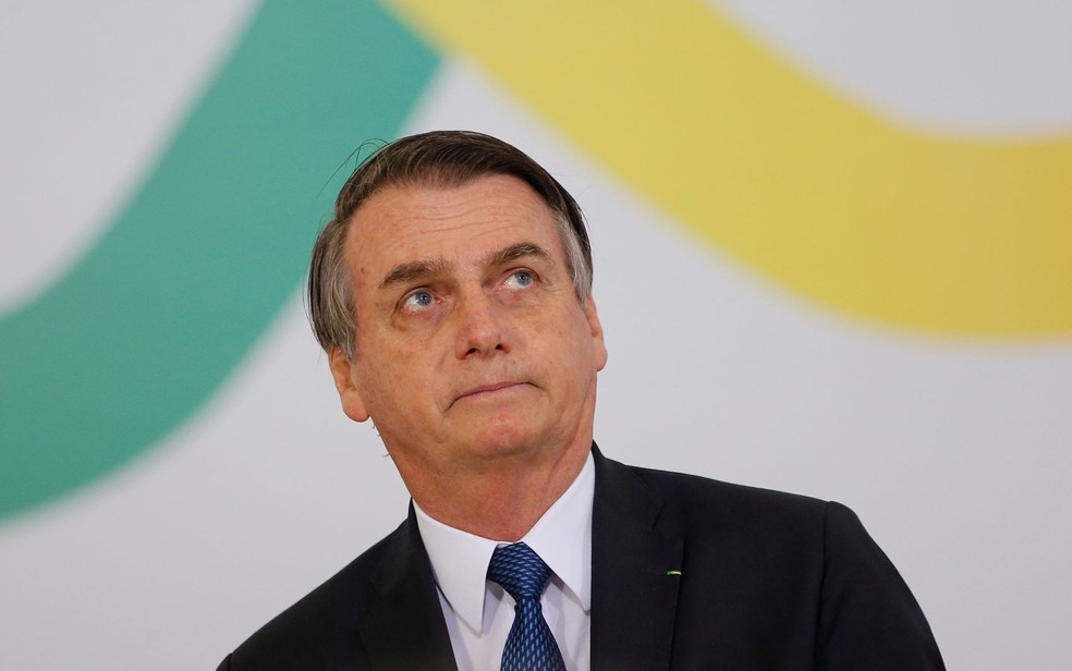 O presidente Jair Bolsonaro durante cerimÃ´nia no PalÃ¡cio do Planalto â?? Foto: Adriano Machado/Reuters