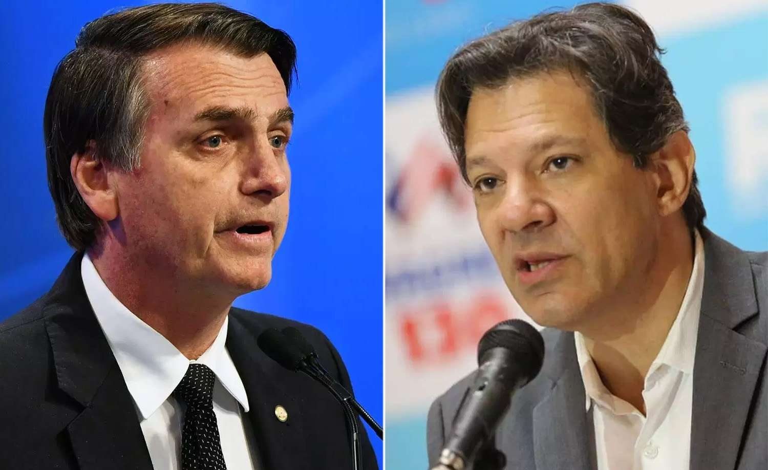 Bolsonaro (PSL) e Haddad (PT) nÃ£o se enfrentarÃ£o (Foto: Montagem/DivulgaÃ§Ã£o)