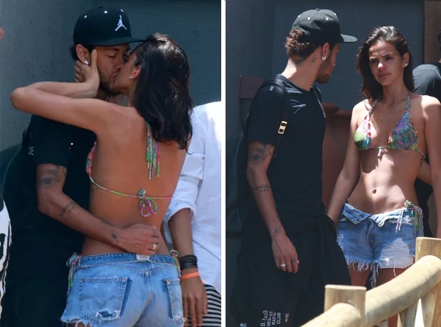 Bruna Marquezine e Neymar se despedem em Noronha (Foto: AgNews)