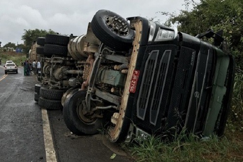 Resultado de imagem para Motorista de caminhÃ£o que transportava bois morre apÃ³s veÃ­culo tombar em rodovia da BA