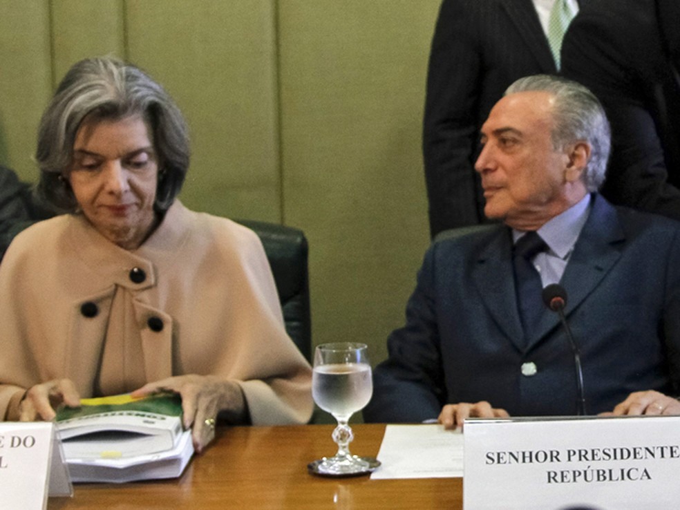 Cármen Lúcia e Temer devem tratar na conversa de ações conjuntas entre os Poderes Executivo e Judiciário para combater a crise nos presídios (Foto: Beto Barata / Presidência)