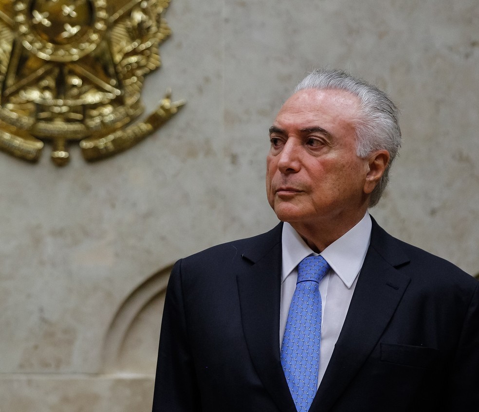 O presidente Michel Temer na solenidade de abertura do ano Judiciário nesta quinta-feira (1º) (Foto: Marcos Corrêa/Presidência da República)