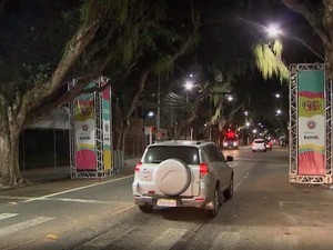 Acesso ao Corredor da Vitória, próximo ao circuito do Campo Grande, em Salvador (Foto: Imagens/Tv Bahia)