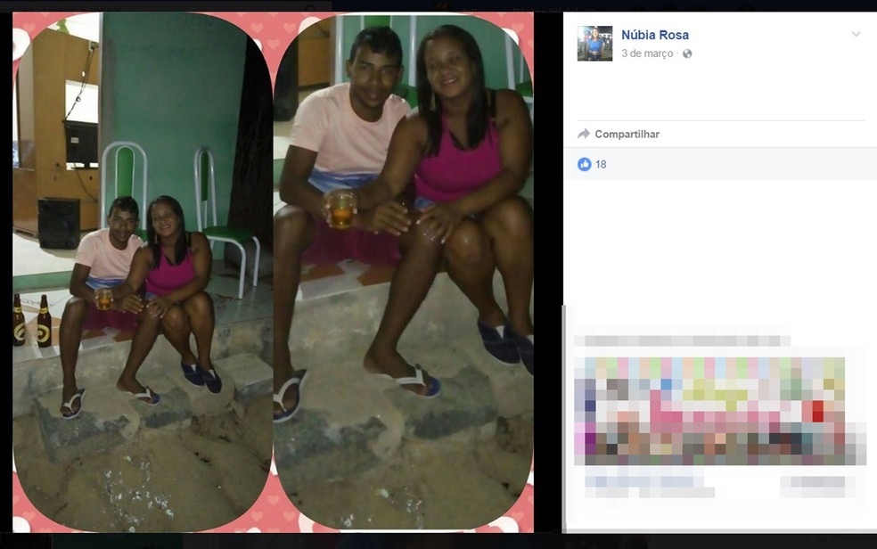 Mulher foi estrangulada até a morte pelo ex-companheiro, que se matou em seguida (Foto: Reprodução/ Facebook)