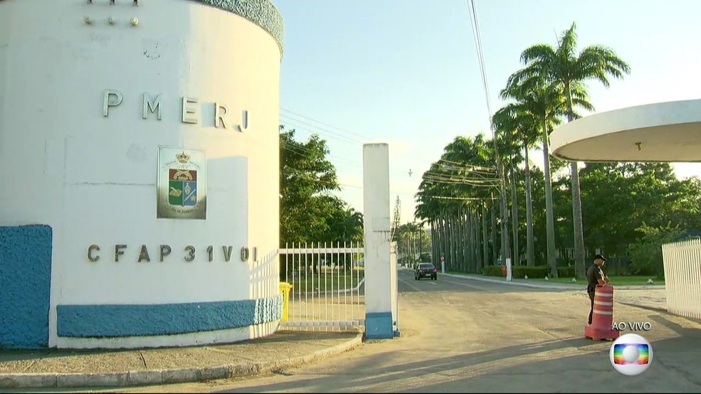 Cefap, onde os agentes da Força Nacional estão instalados no Rio de Janeiro (Foto: Reprodução/ TV Globo)