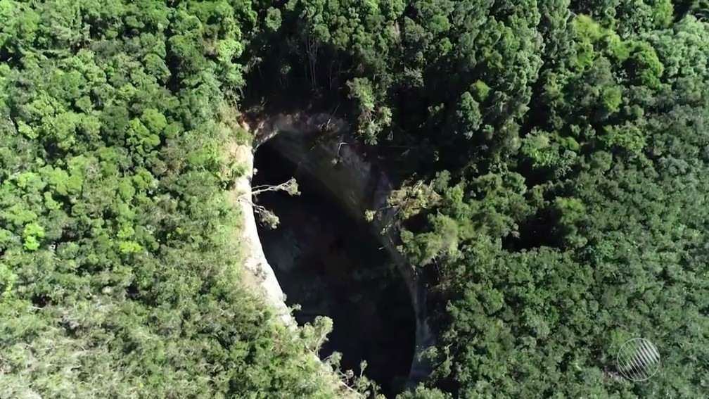 ErosÃ£o foi descoberta pela prÃ³pria empresa no final de junho deste ano â?? Foto: ReproduÃ§Ã£o/TV Bahia