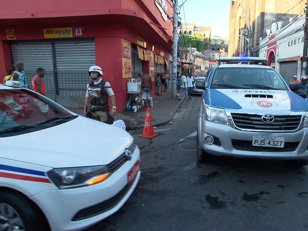 Crime na Baixa dos Sapateiros, em Salvador (Foto: Reprodução/TV Bahia)