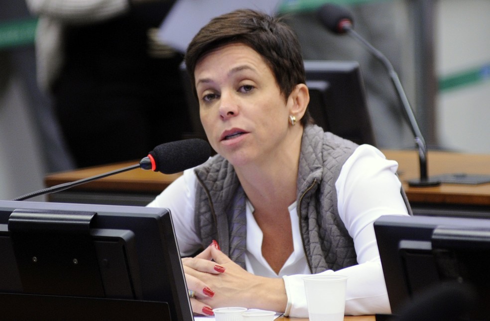 Cristiane Brasil (PTB - RJ) durante reunião de comissão da Câmara em maio de 2017  (Foto: Lúcio Bernardo Junior/Câmara dos Deputados)