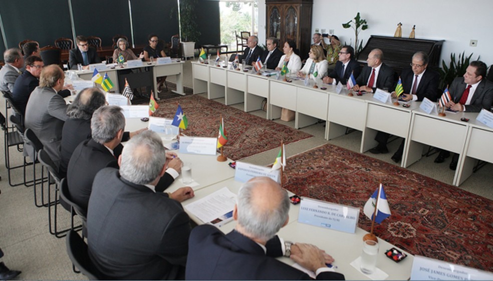 Reunião entre a presidente do STF, Cármen Lúcia, e desembargadores de todo o país (Foto: Nelson Jr./SCO/STF)