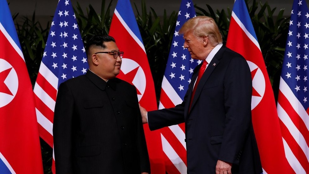 Trump tenta 'guiar' o lÃ­der norte-coreano (Foto: Reuters)