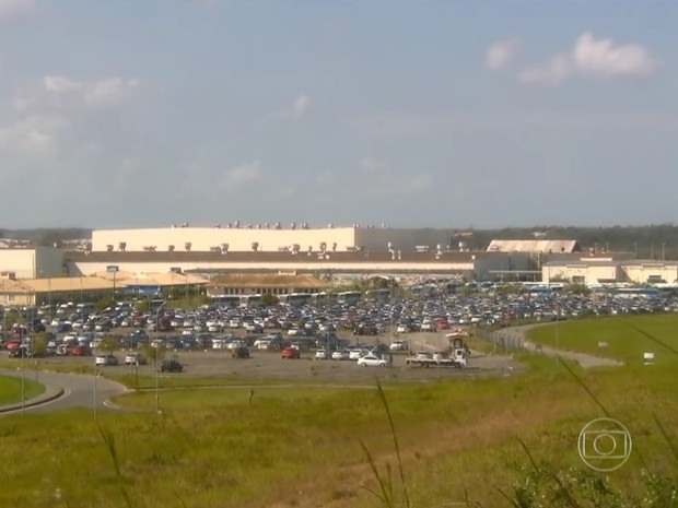 Fábrica da Ford em Camaçari, Bahia (Foto: Reprodução/TV Bahia)