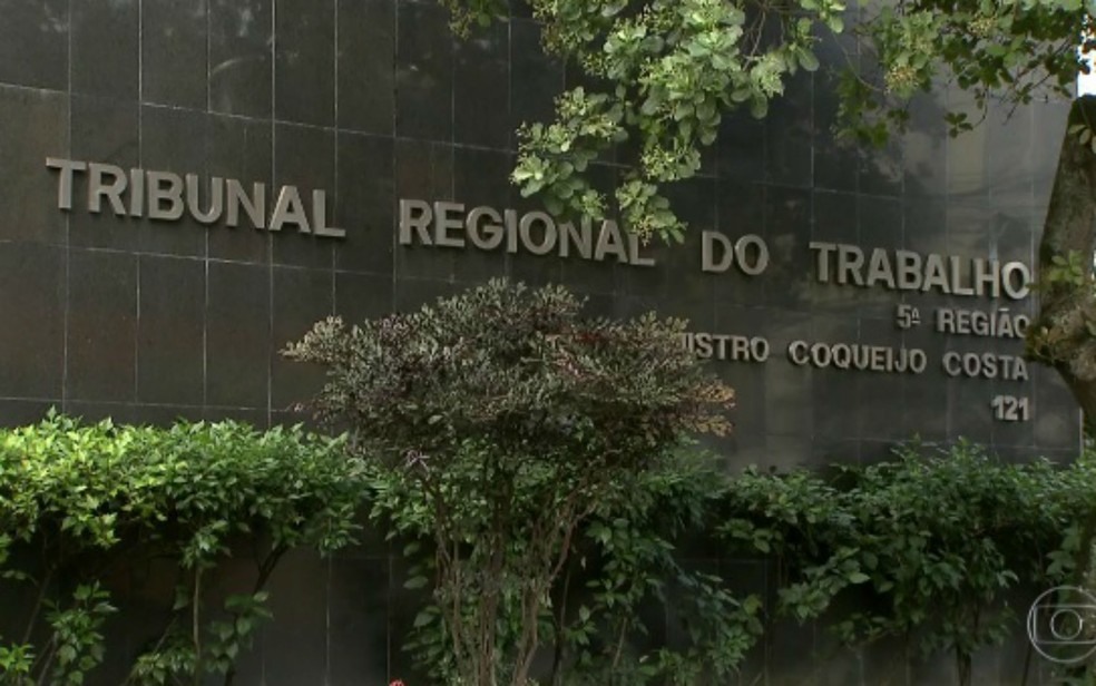 DecisÃ£o foi divulgada pelo TRT da 5Âª regiÃ£o em Salvador  (Foto: ReproduÃ§Ã£o/TV Bahia)