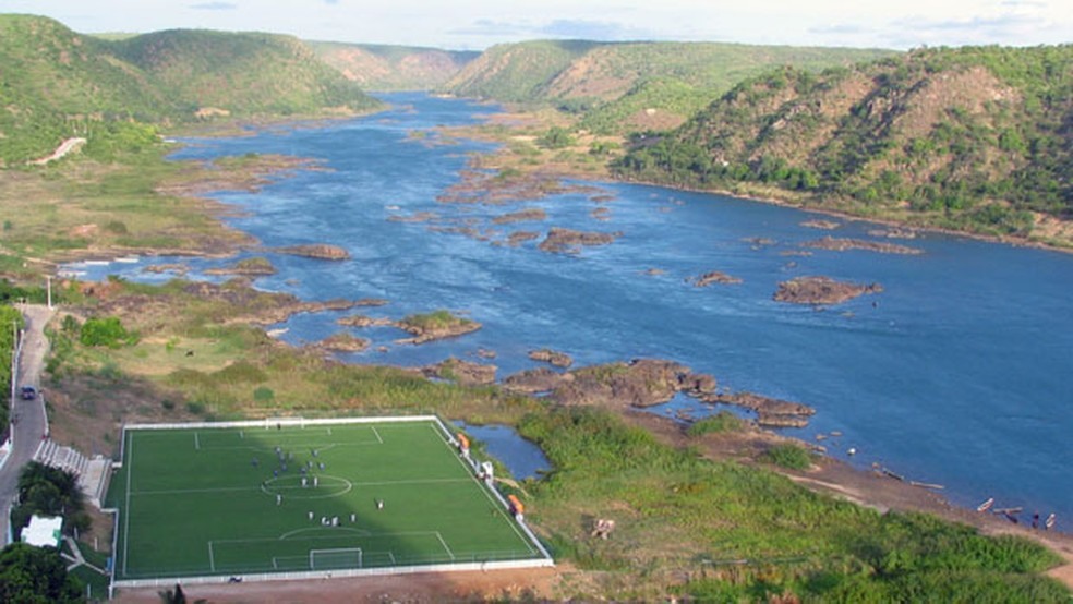 Rio São Francisco terá a menor a vazão da história 600 m³s (Foto: Angela Meurer Moreira/BBC )