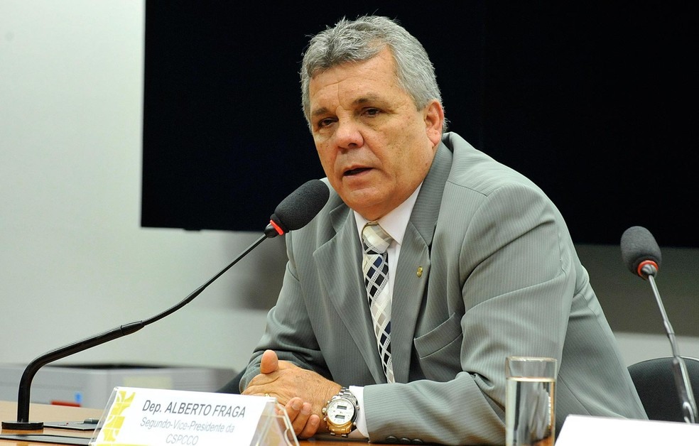 Deputado Alberto Fraga (DEM-DF) durante reuniÃ£o de instalaÃ§Ã£o de comissÃ£o na CÃ¢mara  (Foto: Luis Macedo/CÃ¢mara dos Deputados)