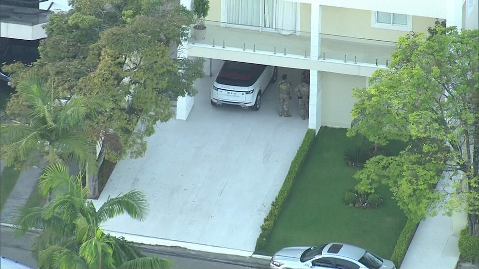 Casa de alvo de operaÃ§Ã£o policial na Grande SP (Foto: ReproduÃ§Ã£o/TV Globo)