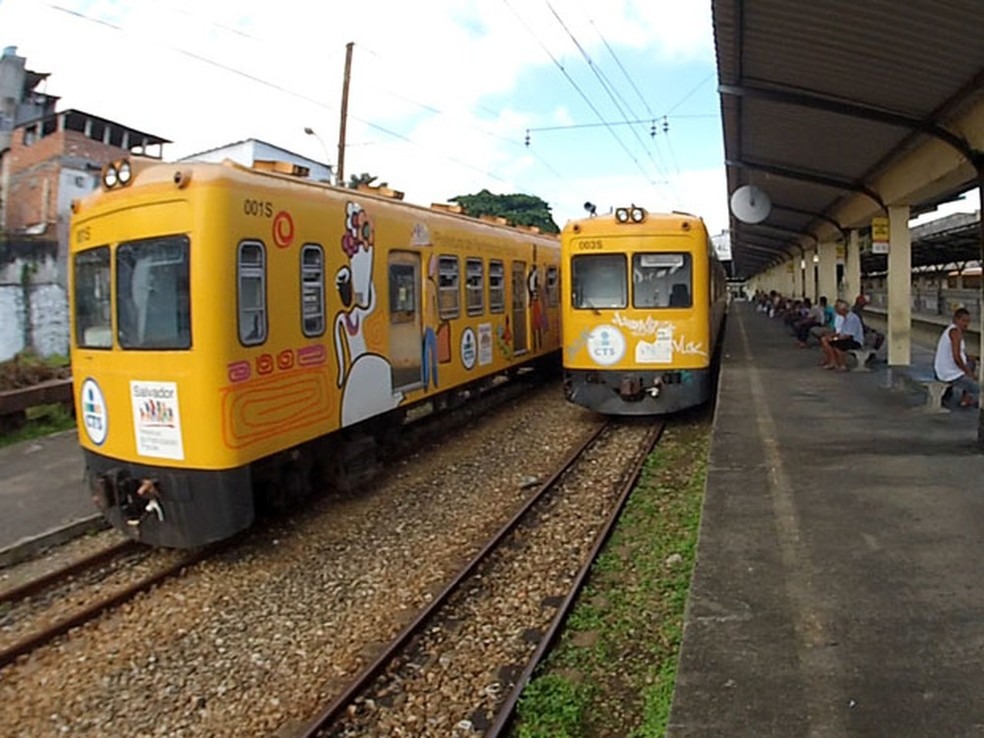 Trens do subÃºrbio de Salvador â?? Foto: Arquivo pessoal